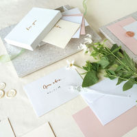 グリーティングカード クレールフォンテーヌ オープンウェンレターズ ボックス POLLEN FSC認証 1セット（5色×各2組） アイボリー（直送品）