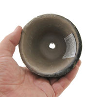 リーフ 多肉植物 アンティークポット 直径10×7.5cm 黒 226031 1個（直送品）