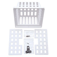 リーフ コウモリランバスケット ホワイト LLサイズ 3個入り 282384 1個（直送品）