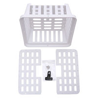 リーフ コウモリランバスケット ホワイト 3Lサイズ 3個入り 282385 1個（直送品）