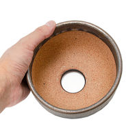 かみ山陶器 盆栽鉢 信楽焼 植木鉢 金彩尻丸 5号 283215 1個（直送品）