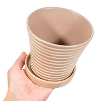 エイチツーオー パステルホルベ L ダークブラウン 植木鉢 291342 1個（直送品）