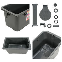 テトラ ジャパン じょうろでキレイメダカ鉢 40 色光育成グレー 291895 1セット(3個)（直送品）