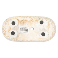 カルナック 鉢 アフリカンアニマルキャット ホワイト 293649 1個（直送品）