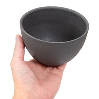 かみ山陶器 盆栽鉢 信楽焼 植木鉢 黒マット丸 294865 1個（直送品）