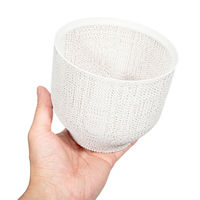 bachi 多肉植物 Gyropot 二丈(にじょう) 白 4号鉢 297489 1個（直送品）