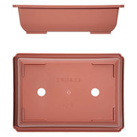 大和プラスチック 盆栽鉢 長方鉢 10号 ブラウン 298794 1個（直送品）