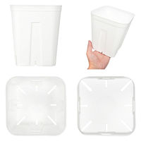 日本ポリ鉢販売 スリット鉢 プレステラ 180深型 白 10個セット 306416 1個（直送品）