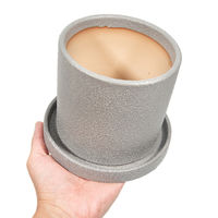 陶里 コルムナ グレー 受け皿付き 307097 1個（直送品）