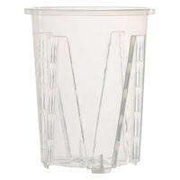 リーフ 根が見える透明鉢 直径10cm 325721 1セット(6個)（直送品）