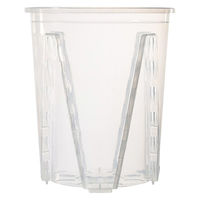 リーフ 根が見える透明鉢 直径14cm 325725 1セット(6個)（直送品）