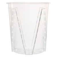 リーフ 根が見える透明鉢 直径18cm 325727 1セット(3個)（直送品）