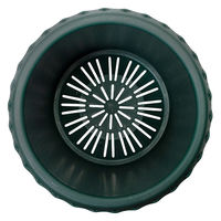 リッチェル 鉢 バラ鉢 ダークグリーン 8号 φ24×24cm 251112 1セット(5個)（直送品）