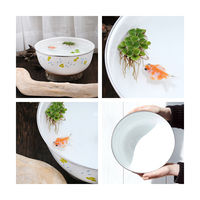 チャーム ホーローボール メダカ柄 24cm 241196 1個（直送品）