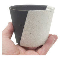 かみ山陶器 盆栽鉢 信楽焼 植木鉢 雅ー左右掛分 3号 241361 1個（直送品）