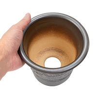 かみ山陶器 盆栽鉢 信楽焼 植木鉢 イブシ松皮 5号 294867 1個（直送品）