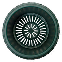 リッチェル 鉢 バラ鉢 ダークグリーン 6号 φ18×18cm 251097 1セット(3個)（直送品）