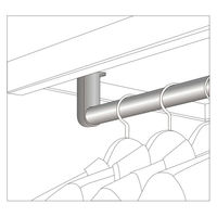 フジテックジャパン A型ロングブラケット クローム 止 Φ32(Φ32.2)×120 収納金物 1100100015752 1個（直送品）