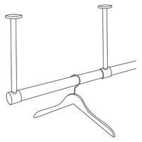 フジテックジャパン フリーパイプブラケット Φ32×300mm規格 止 ハンガーパイプ 受金具 1100100015795 1個（直送品）