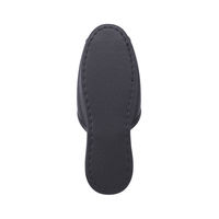 【スリッパ】テンダイ 抗菌 レザー調ビニールスリッパ 前開き Lサイズ ブラック  1セット（1足×4）