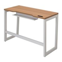 リスム デスク W1000×D450 ウォルナット×ホワイト脚 2ヶ口コンセント付き RFFLD-1045DM-WL 1台（直送品）