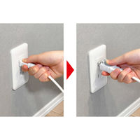 朝日電器 楽に抜けるアダプター 3個入り ホワイト RTP-303NB(W) 1セット(3個入)（直送品）