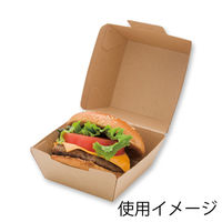 シモジマ 食品箱 NFネオクラフト バーガーBOX S 004248314 1セット(1袋(20個入)×12)（直送品）