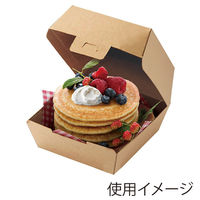 シモジマ 食品箱 NFネオクラフト バーガーBOX L 004248315 1セット(1袋(20個入)×8)（直送品）