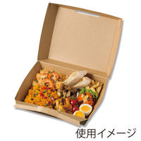 シモジマ 食品箱 NFネオクラフト ランチBOX L 004248318 1セット(1袋(10個入)×12)（直送品）