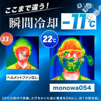 ディーエーピーネットワーク ヘルメット専用ダブルファン ヘルメットファン monowa054_BK 1S(1S)（直送品）