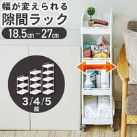 ディーエーピーネットワーク 幅18.5~27cm調整 ワイドチェンジストッカー(3段)ホワイト monowa080-wh 1台（直送品）