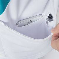 住商モンブラン ナースジャケット 半袖 白/ライトグレー M MN357-10 1枚（直送品）