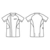 住商モンブラン スクラブ メンズ 半袖 白/ネイビー M MS857-19 1枚（直送品）