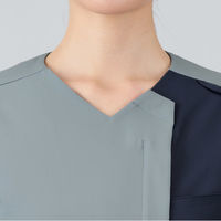 住商モンブラン スクラブ 兼用 半袖 クールホワイト×ラベンダーピンク 3L UM503-WHLP 1枚（直送品）