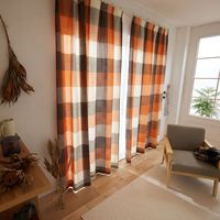スミノエ コルネ セミオーダー カーテン カレ 2400×2100mm オレンジ １セット(2枚入)（直送品）