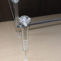 カンテック 伸縮クリアポール 45P 円形アクリル板 3脚 17400 1台（直送品）