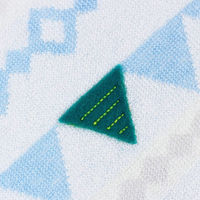 林 ループタオル　ジオメトリー　15枚セット　ブルー(青) WK809304 1セット(15枚入)（直送品）