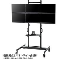 サンワサプライ 多面取付けディスプレイスタンド CR-PL48BK 1台（直送品）