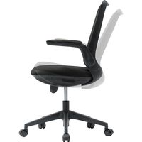 サンワサプライ オフィスチェア SNC-T161BK 1個 肘跳ね上げ式 座面/高反発モールドウレタン 背もたれランバーサポート ウレタンキャスター（直送品）