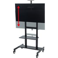 サンワサプライ 55~75型対応手動昇降液晶ディスプレイスタンド CR-PL45BK 1台（直送品）