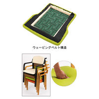 オフィス・ラボ エコノチェア ウッディ 木部:ナチュラル 張地:オレンジ EC-WD24VNAOR 1脚 O1096（直送品）