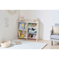 アイリスオーヤマ 本棚付 トイハウスラック 幅886×奥行348×高さ798mm ホワイト 1台（直送品）