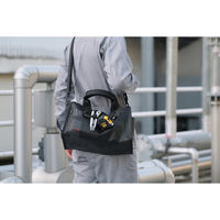 アイリスオーヤマ メッシュツールバッグ ボックスタイプ TLB-B35 ブラック 1個（直送品）