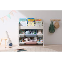 アイリスオーヤマ 絵本棚付 トイハウスラック 幅862×奥行348×高さ798mm ホワイト 1台（直送品）