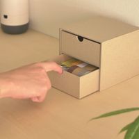 ナカバヤシ 紙製収納リトレイ チェスト2段 クラフト RTY-C01KR 1個