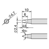 太洋電機産業(株) 交換こて先 RX-80HRT-PH2.4SMD 1個（直送品）