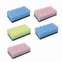 キッチンスポンジ バリューチョイス ハードスポンジ 研磨材入り 3色アソート 1パック（5個入）小久保工業所