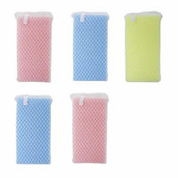 キッチンスポンジ バリューチョイス ネットスポンジ 泡立ちがよい グラス・食器洗い 3色アソート 1パック（5個入）小久保工業所