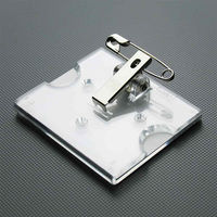 ソニック U型名札 大 クリップ&安全ピン両用 スチロール 透明 NF-5 1セット(10個)（直送品）