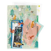 デザインフィル 3ポケットクリアホルダー A4 北欧動物柄 35571006 1セット(1冊×3)（直送品）